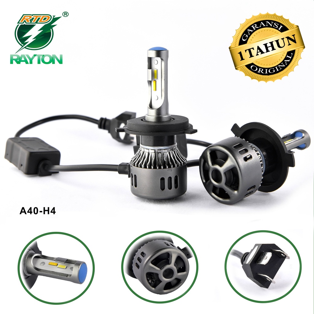 Lampu Depan Mobil Motor RTD Led Mobil A40-H4 Power 28W Original Rayton