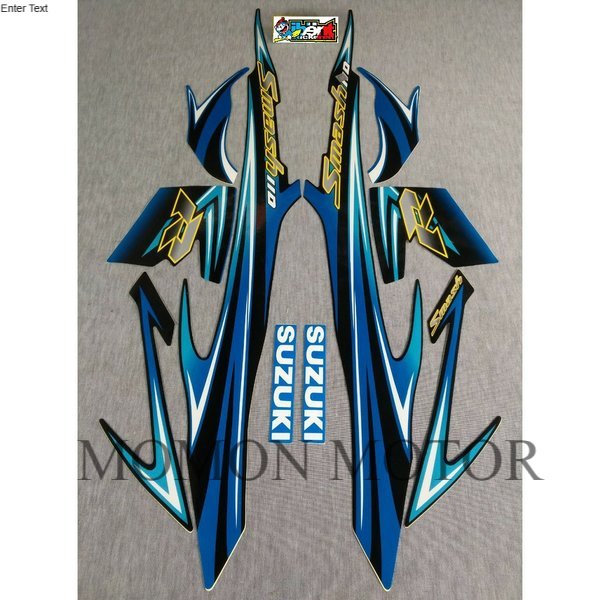Sticker striping stiker SMASH 110R BIRU TAHUN 2008 STIKER LIS STANDAR  SUZUKI 110 R