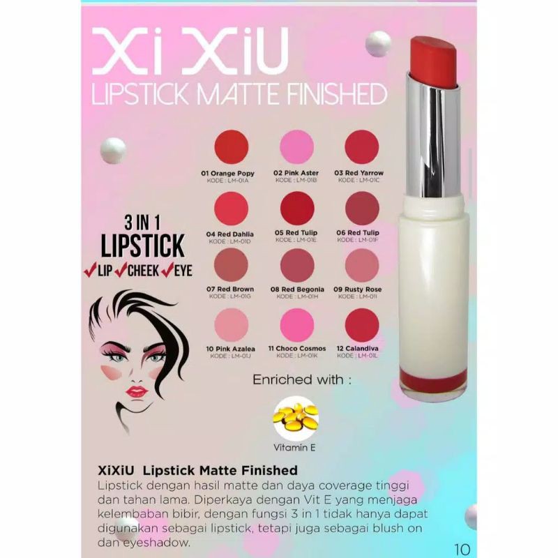 Xi Xiu Lipstick Matte Finished 3In1