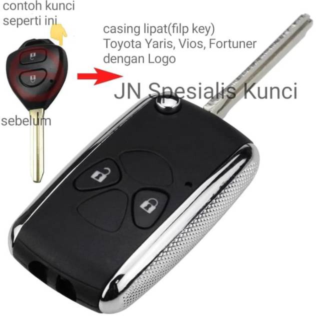 Filp key (kunci lipat) Toyota Innova,Yaris, Fortuner dll