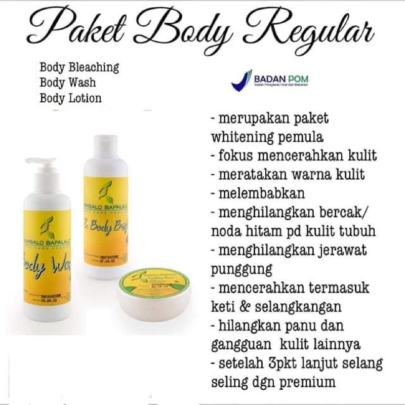 Bimbalo Bapalalo(Pemutih Badan)