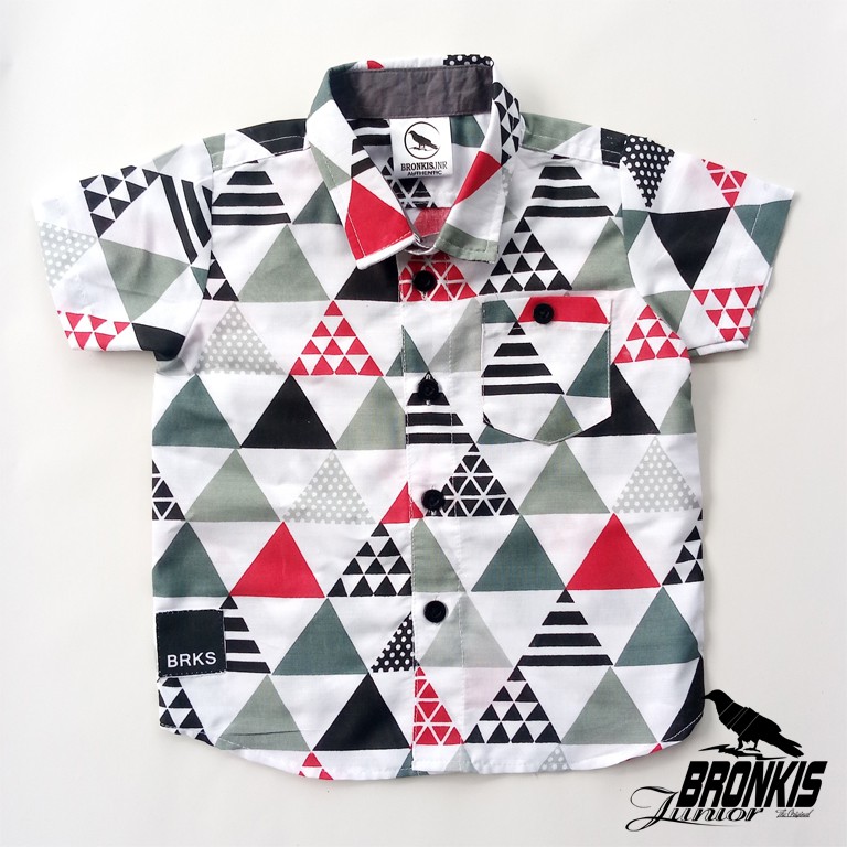 Shirt full print piramid red Baju  Anak  Distro Kemeja  