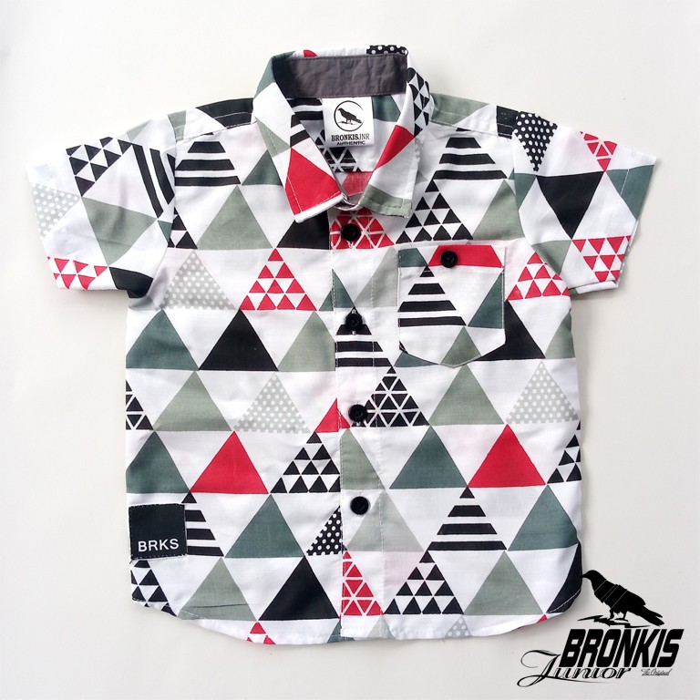 Shirt full  print  piramid red Baju  Anak  Distro Kemeja 