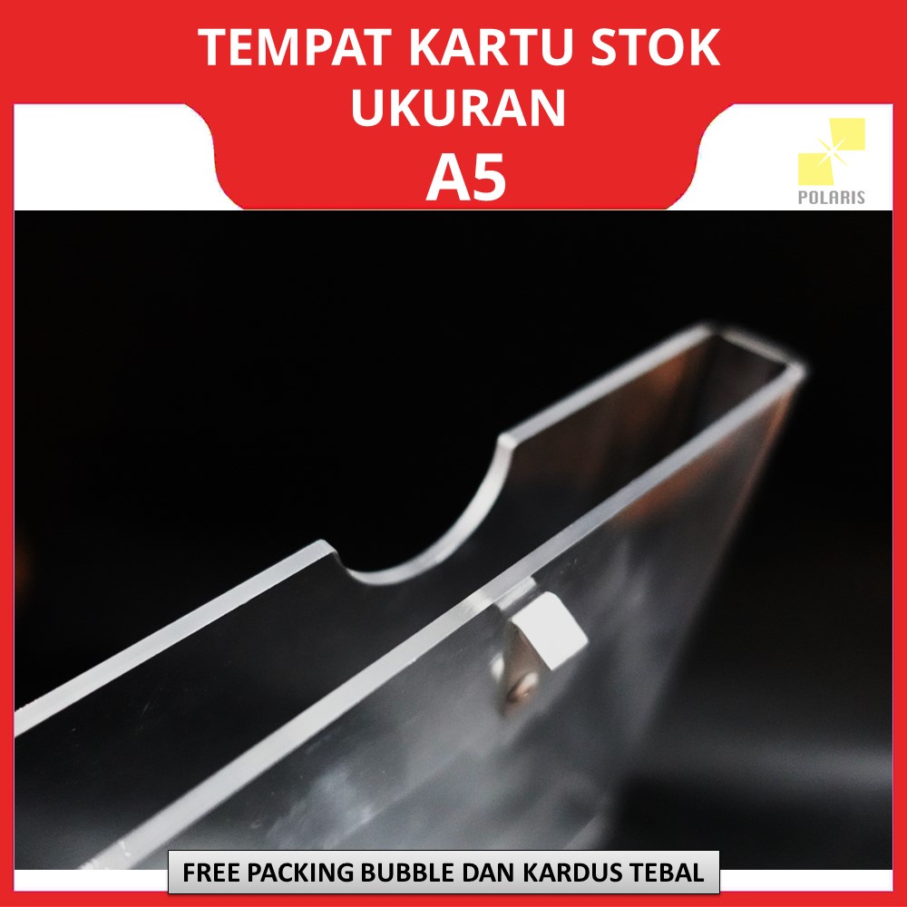 ACRYLIC TEMPAT KARTU STOK GUDANG TEBAL 3 MM - AKRILIK KOTAK PENYIMPANAN KARTU STOCK OPNAME - BOX ACRYLIC A5 WADAH STOCK CARD BARANG KARTU ABSEN