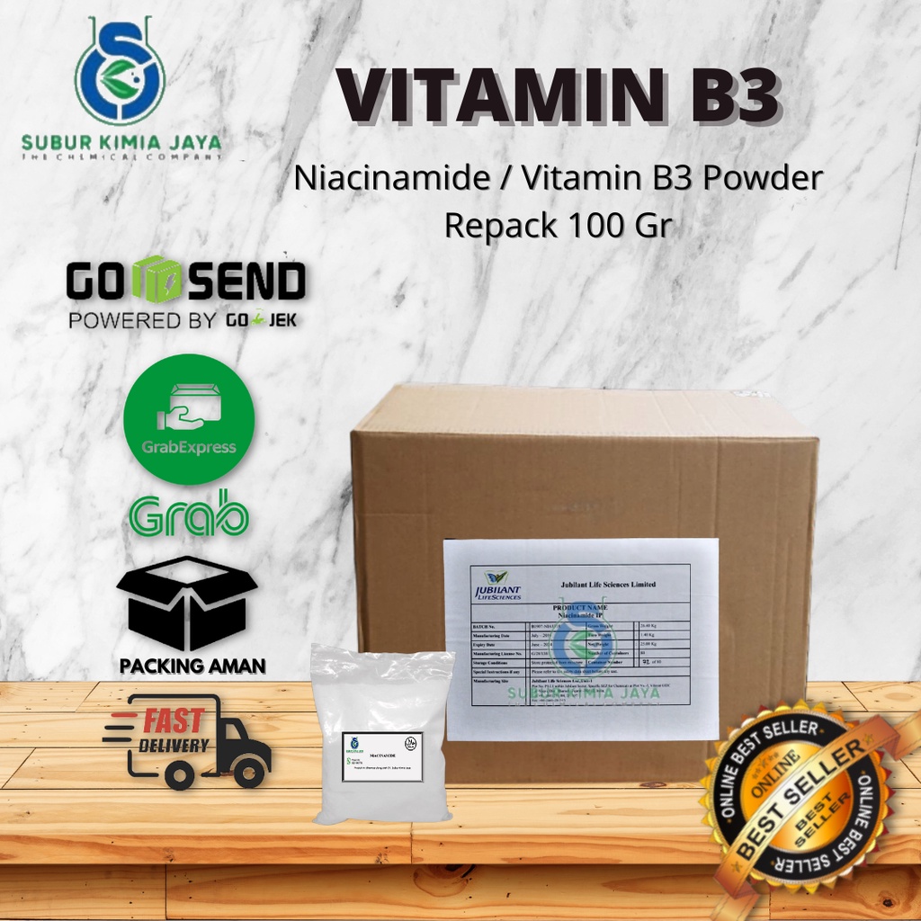 

Vitamin B3 / Niacinamide 100 gram Premium