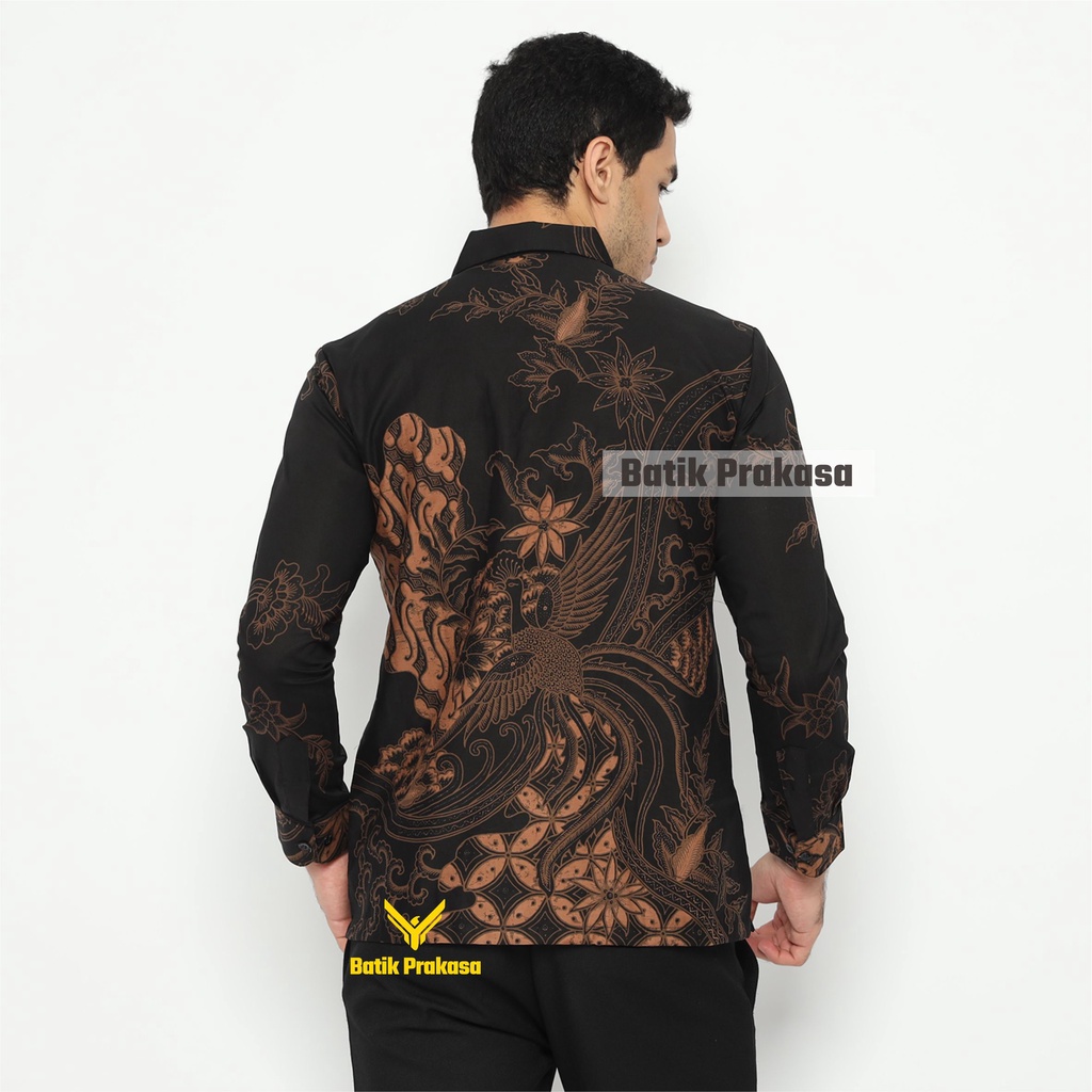 Kemeja Batik Prakasa Motif Arya Cakrawala Slimfit Lengan Panjang Batik Solo