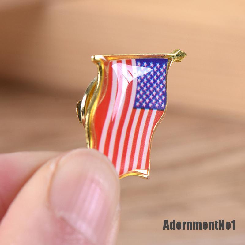 (Adornmentno1) Bros Pin Desain Bendera Amerika Untuk Aksesoris Pakaian