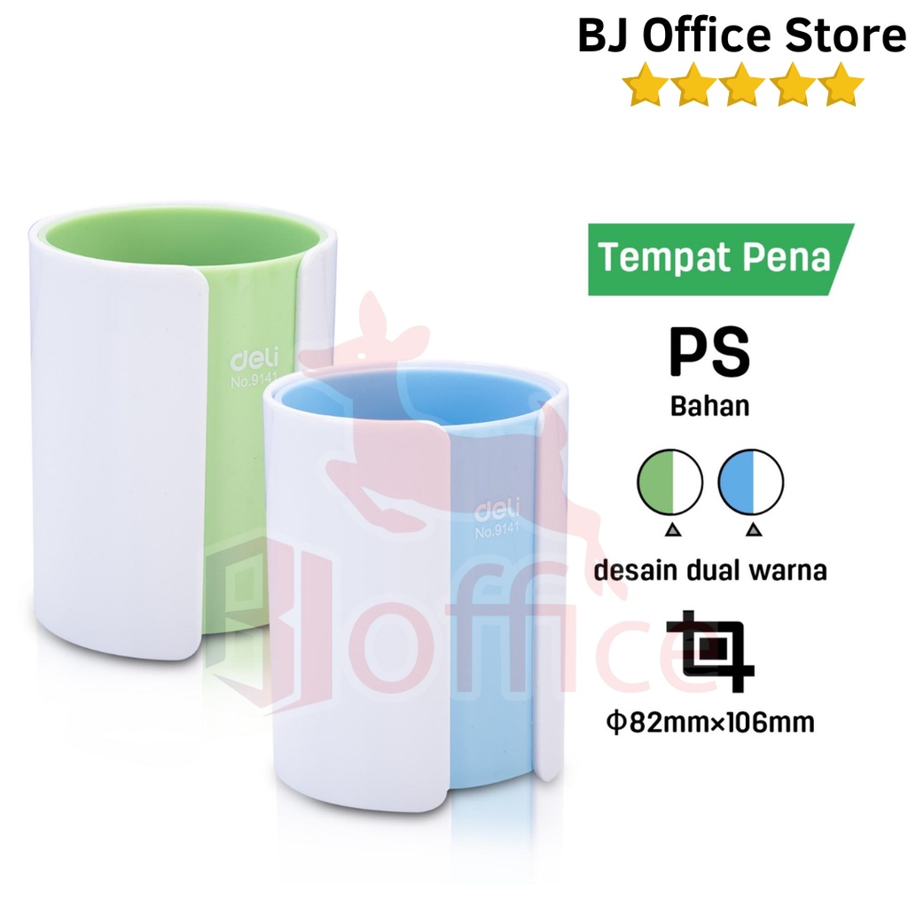 

Deli Tempat Pulpen PS Dual Color Pen Holder / Tempat Pencil Bulat / Desk Organizer E9141