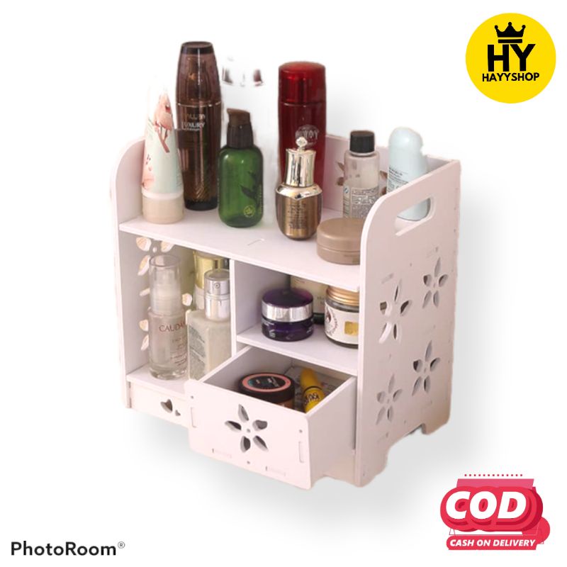 RAK KOSMETIK KAYU RAK KOSMETIK GANTUNG RAK MAKE UP RAK DINDING RAK KAYU RAK GANTUNG RAK MURAH DS020