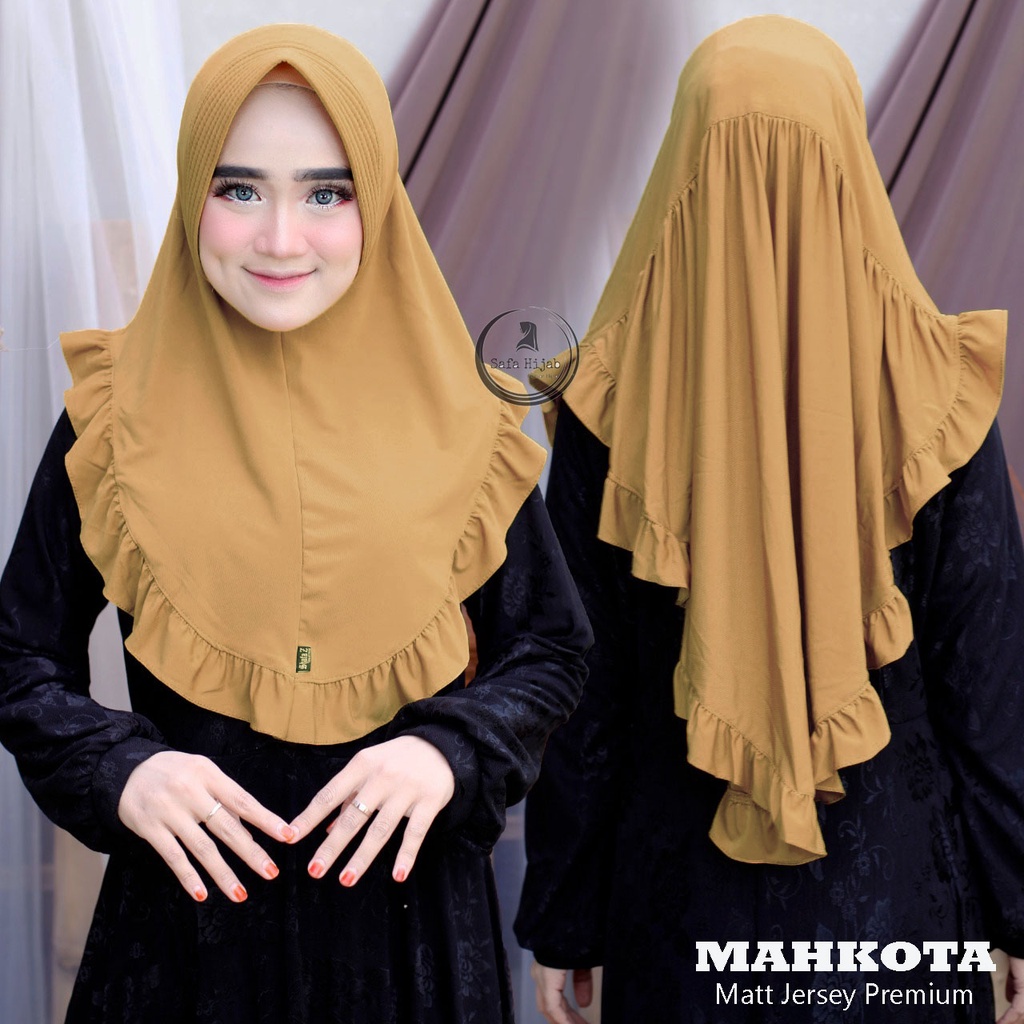 Bergo Instan Jersey Premium Jilbab Instan Mahkota Safa Hijab