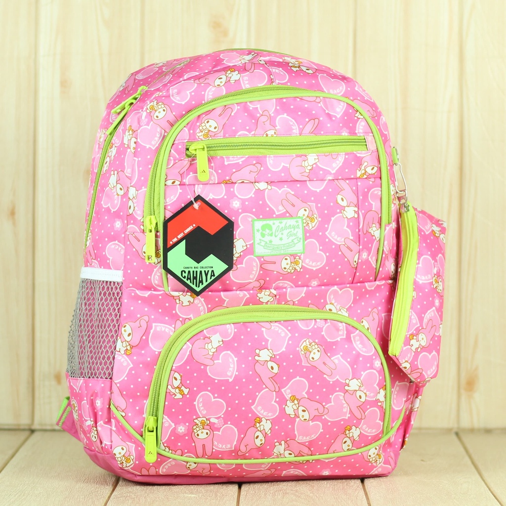 Tas Ransel Backpack Cantik Karakter Boneka Pink Hijau Ransel Murah Anak Sd Sekolah Lucu