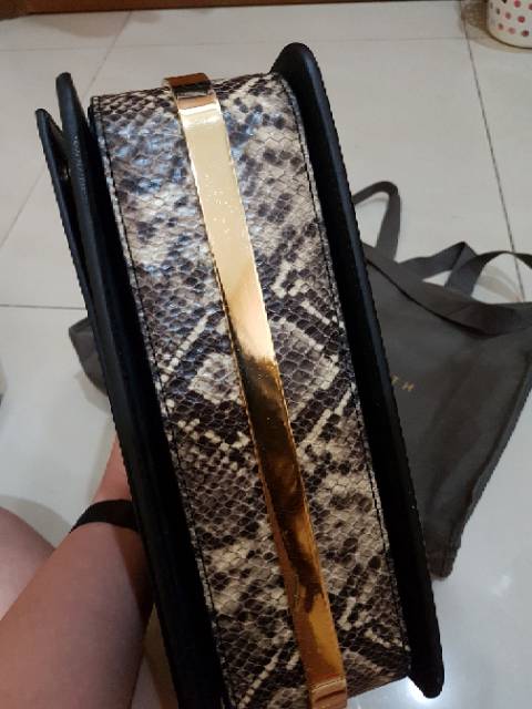 Charles &amp; Keith Bag PRELOVED SNAKE SKIN ORI STORE