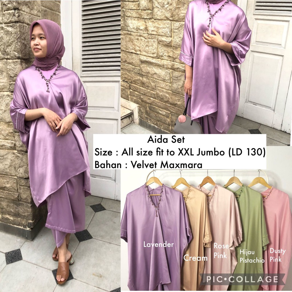 TERBARU SET DRESS TUNIK PESTA /  SET DRES PESTA / STELAN AIDA