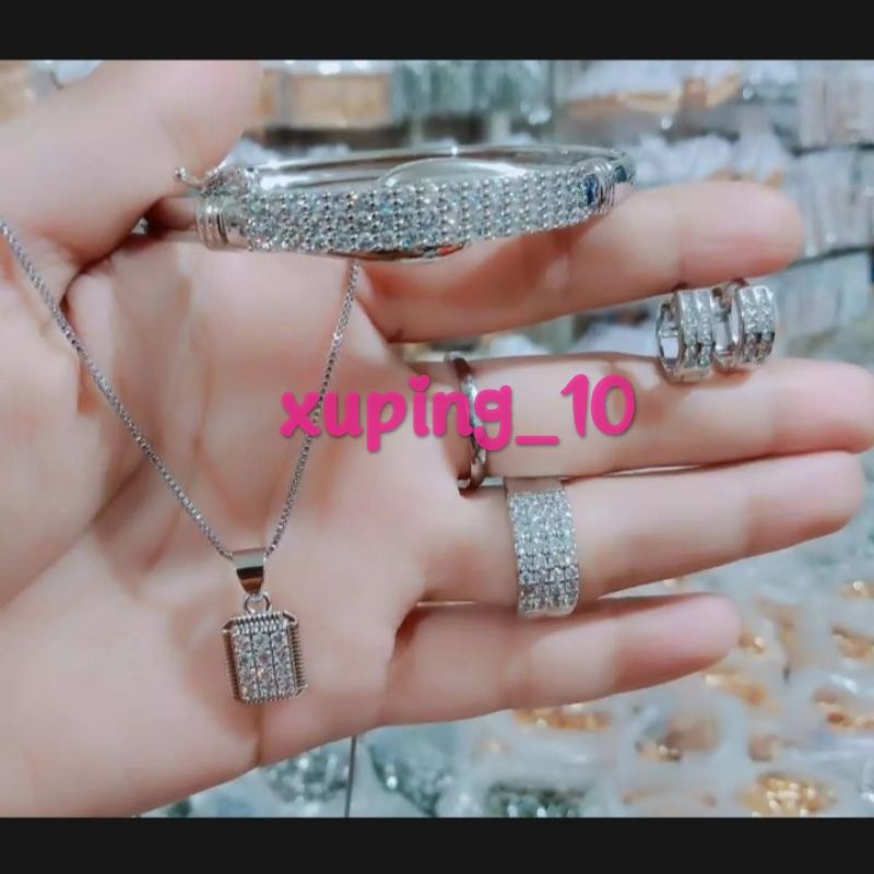 Set perhiasan xuping aksesoris fashion silver