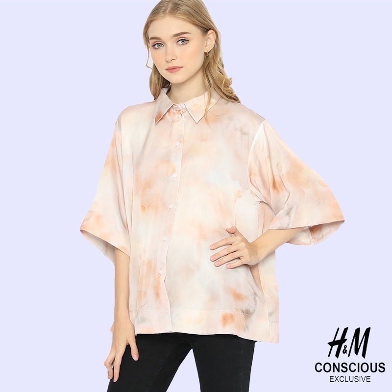 H&M CONSCIOUS 171 Over Boxy Shirt - Baju Kemeja Oversize Wanita Branded