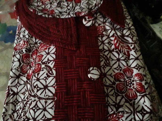 Blouse Dan Kemeja Batik Cap Lengan 3/4 / Seragam Kantor Size M L Xl Xxl 4l 5l