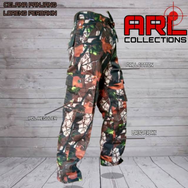 SETELAN HUNTING LORENG PERBAKIN/SETELAN SATU SET CELANA PDL+KAOS HODDIE LORENG PERBAKIN/CAMO/HUNTING