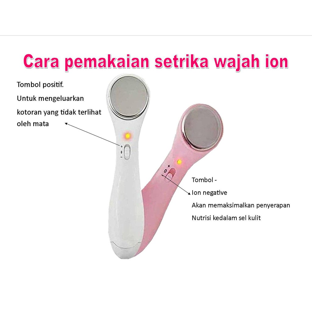 [55 GRAM] (1 kg bisa memuat 25 pcs) Ion Massager Setrika Wajah / Vibration Iontophoresis Instrument