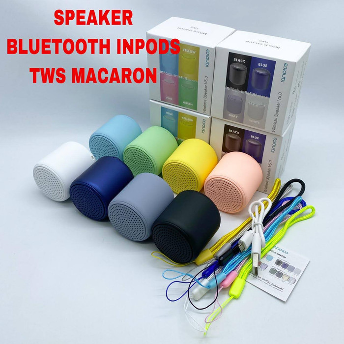 Speaker Bluetooth Macaron Inpods 12 Wireless Speaker V5.0 Inpods   Tws Macaron Bluetooth Speaker Sc