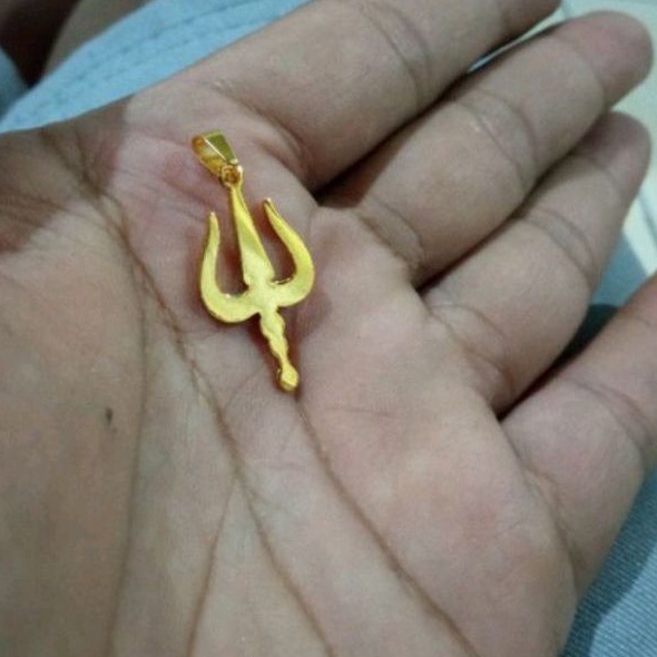 kalung + liontin trisula(3$ula)
