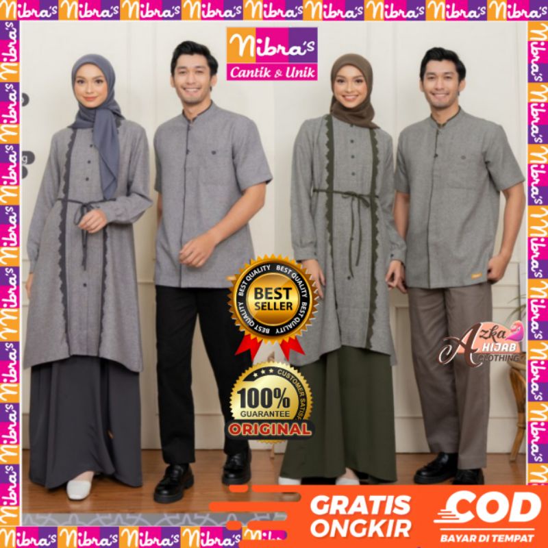 NIBRAS COUPLE TERBARU / BAJU COUPLE MUSLIM NIBRAS TERBARU 2022 / BAJU MUSLIM COUPLE KONDANGAN / BAJU