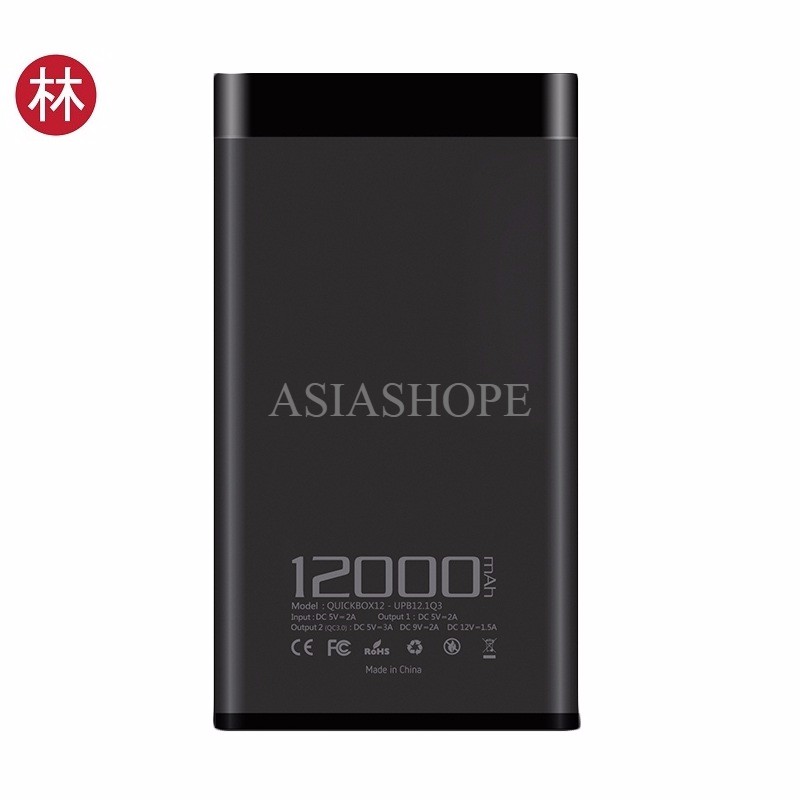 Uneed Powerbank 12.000mah Qualcomm Quick Charge 3.0 Black