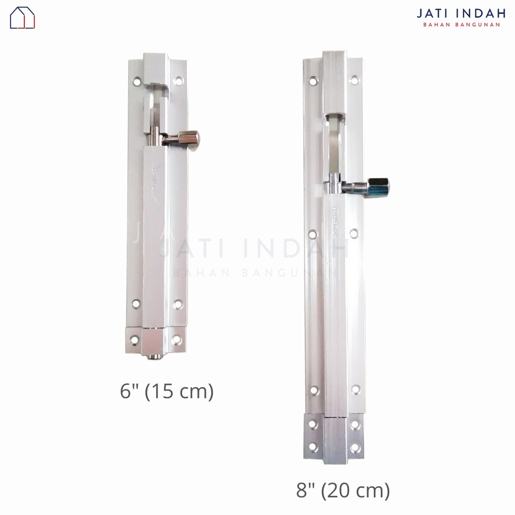 GRENDEL PINTU MULLER SEDANG ALUMINIUM 6 8 inch