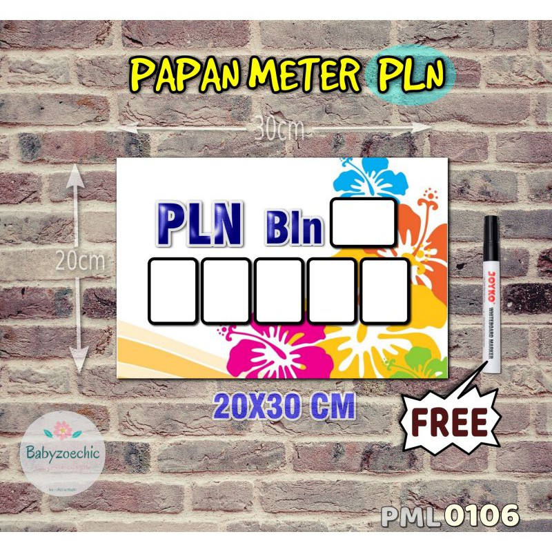 

Zoe Papan Meter Listrik PLN PAM motif Unik - Floral 06