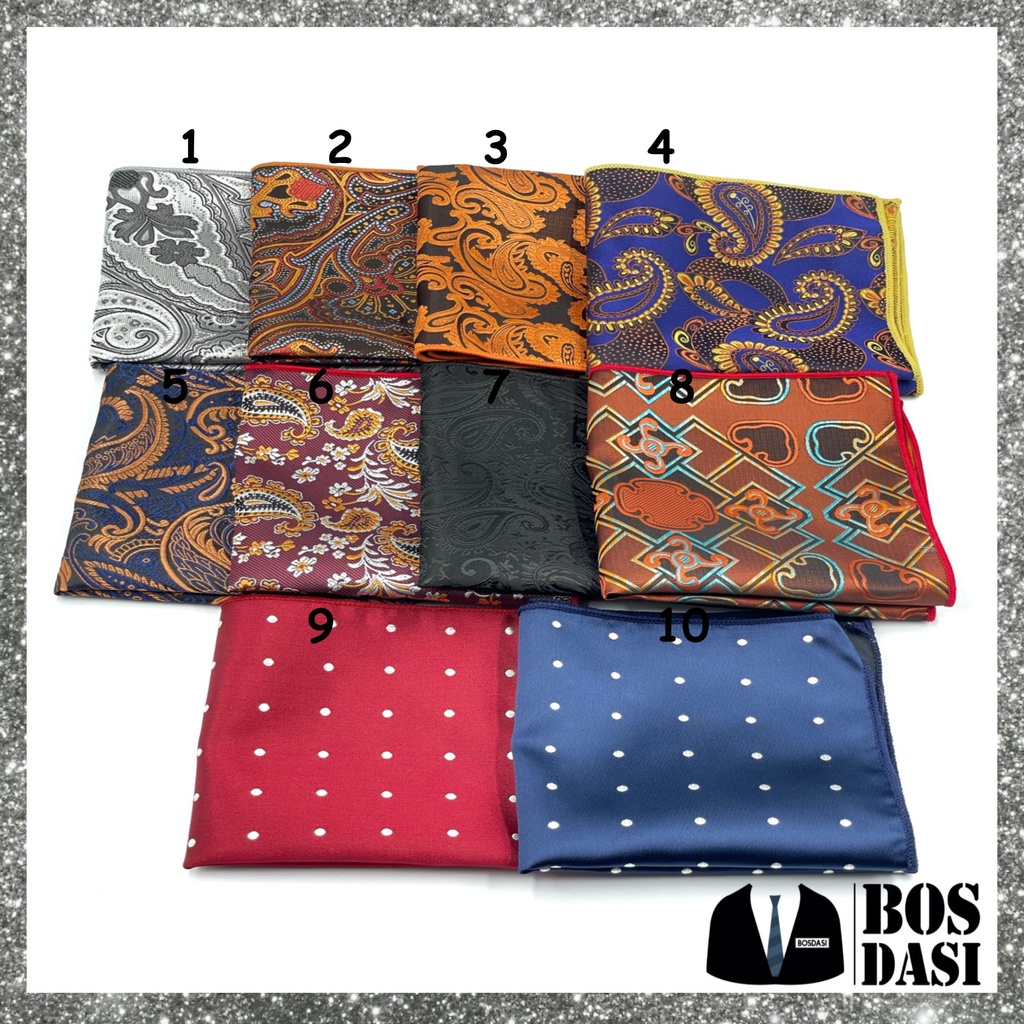 POCKET SQUARE / HANDKERCHIEF / SAPU TANGAN JAS PRIA MOTIF HIGH QUALITY