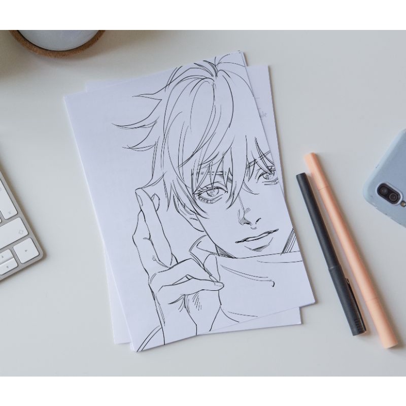 

Kertas Belajar Mewarnai Anime - Coloring Sheets