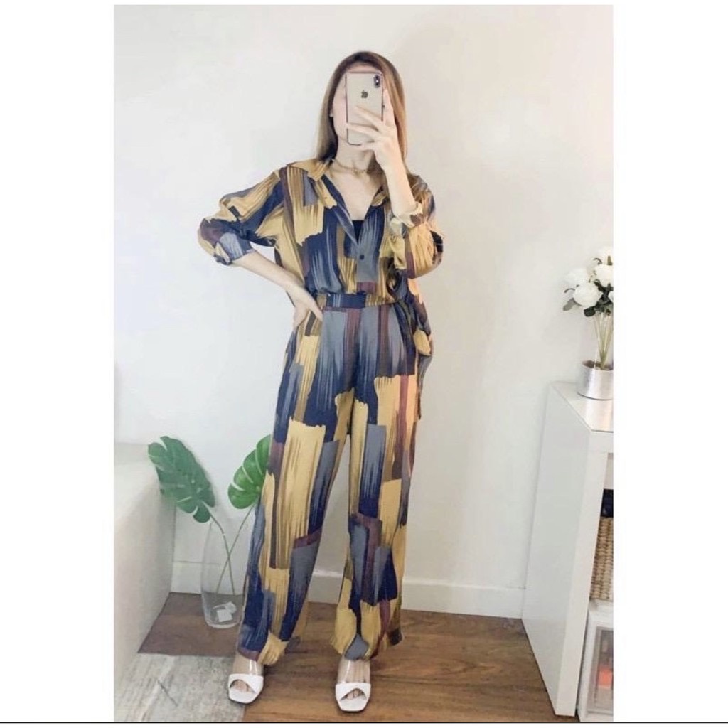 BLOOMS DAILY ONE SET / TIE DYE ONE SET RAYON / STELAN PIYAMA WANITA-ZECCO ONE SET