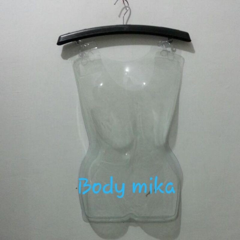 Isi 6 pcs body gantung mika bening wanita dewasa