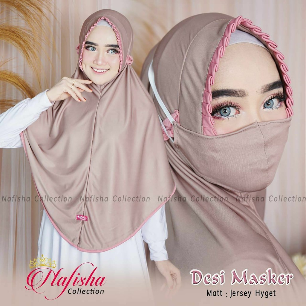 AY Collection - Jilbab Lipit Tali Belakang Kriwil Masker / Jilbab KCB Lipit