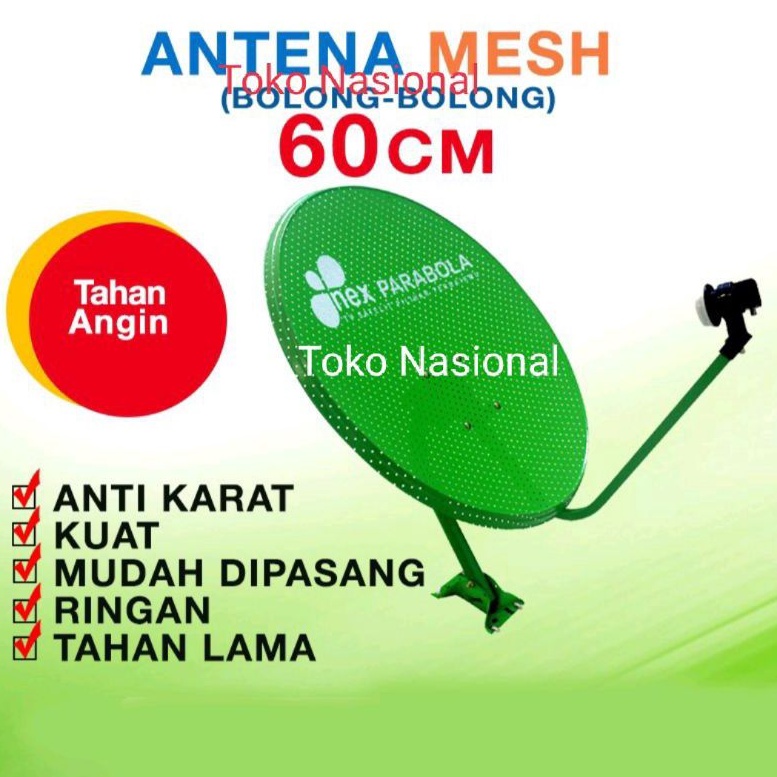 ODU Bolong Nex Parabola 60cm Lengkap(Parabola Plat KU Band)