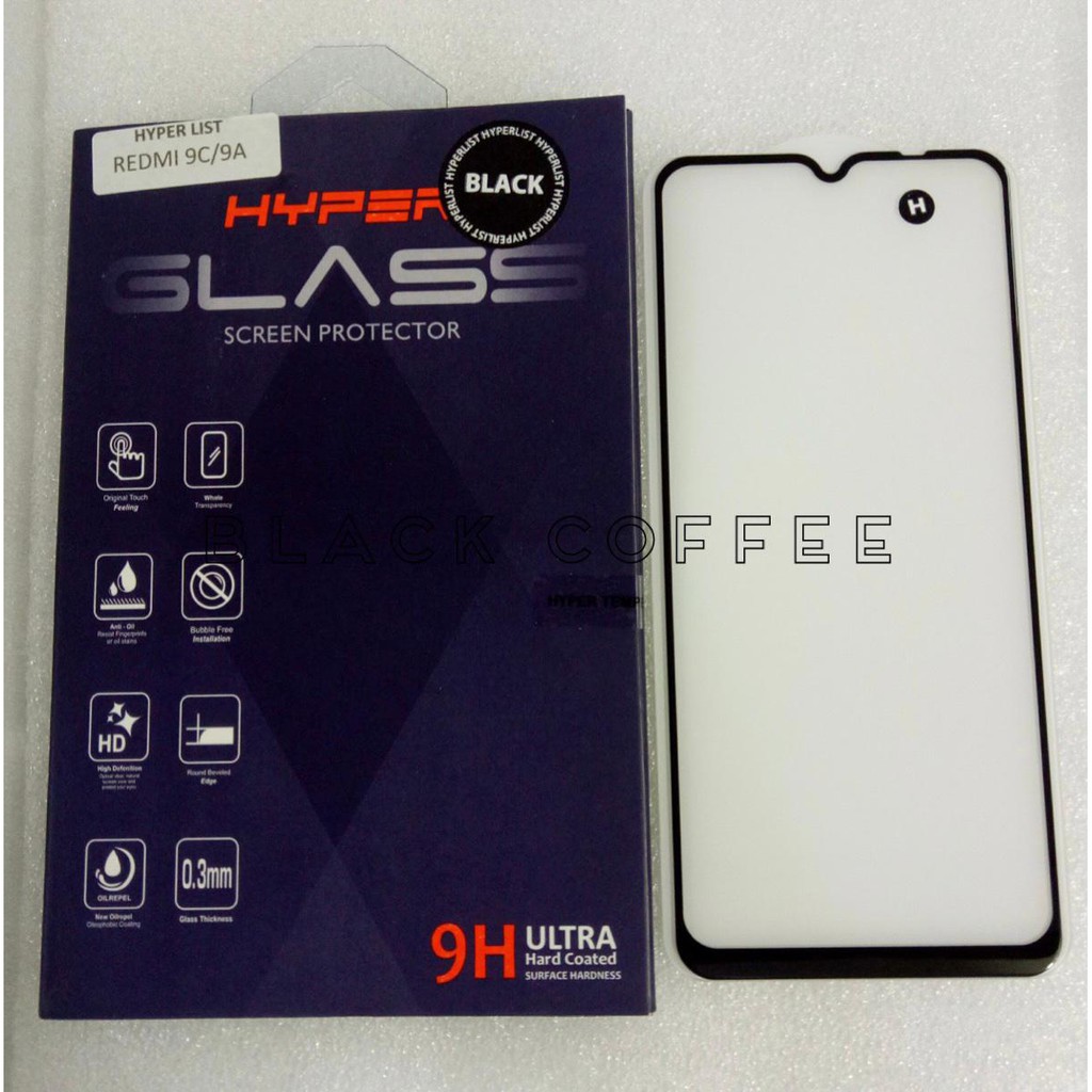 HYPER LIST Tempered glass FULL XIAOMI Redmi 9A / Redmi 9C