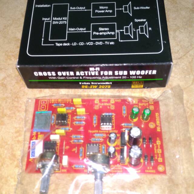 Kit crossover, cross over, krosover subwoofer 2 potensio