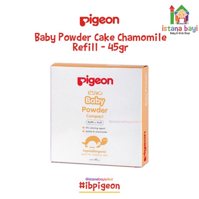 PIGEON Baby Powder Cake Cham 45 Gr Refill - Bedak bayi