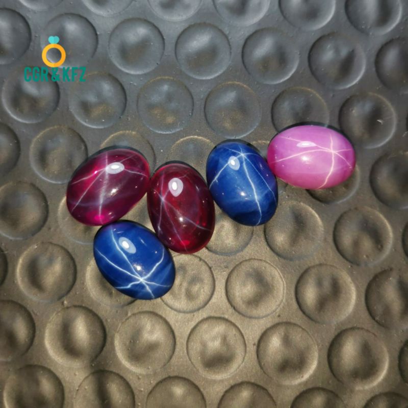 Permata King safir Merah Siam Star 9 Mohs Perbuah