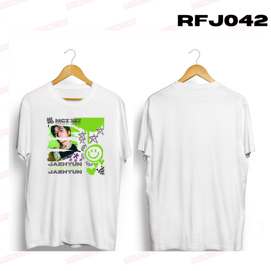 MURAH!!! KAOS NCT 127 JAEHYUN STICKER PAINT RFJ042 COMBED 30S