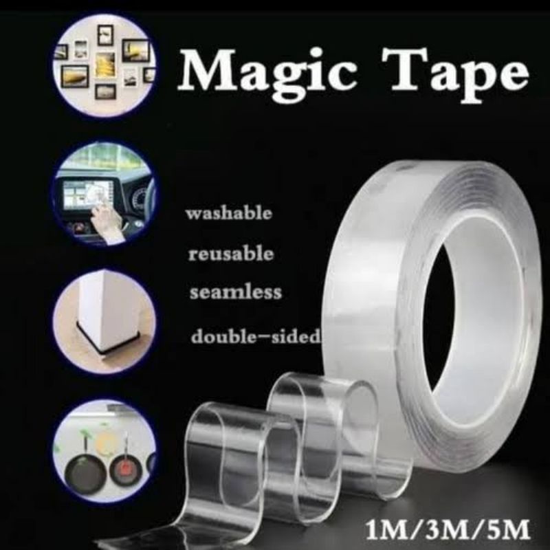 

Double Tape / Nano Tape / Isolasi 2 Sisi / Solatip Tape / double tape serbaguna / solasi lengket