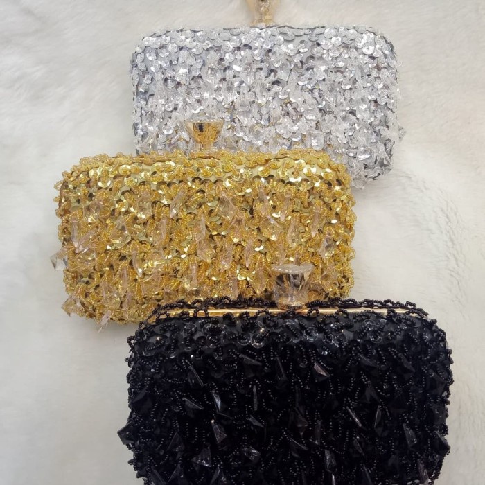 ROSSINI-Tas pesta wanita/clutch wanita/tas pesta JX302 - SILVER