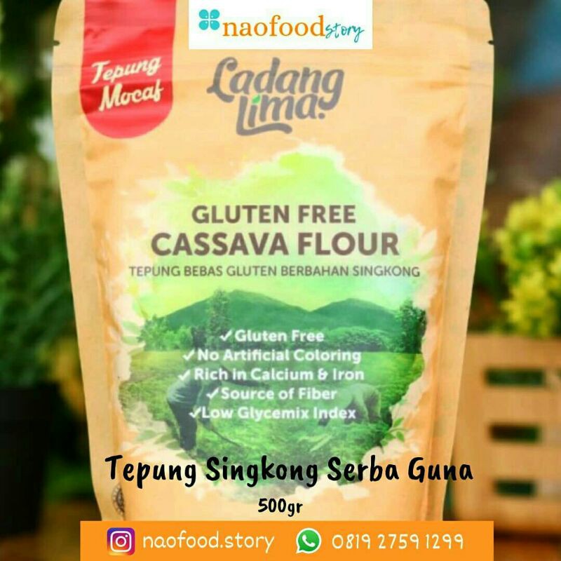 

Tepung Cassava Flour Gluten Free Ladang Lima 500gr