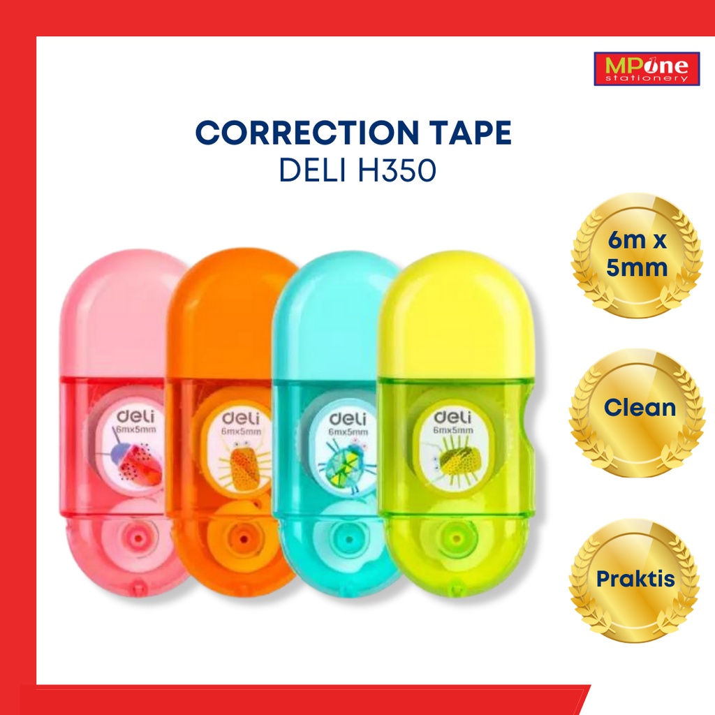 

Correction Tape 6m X 5mm / Correction Tape Deli / Correction Tape H350