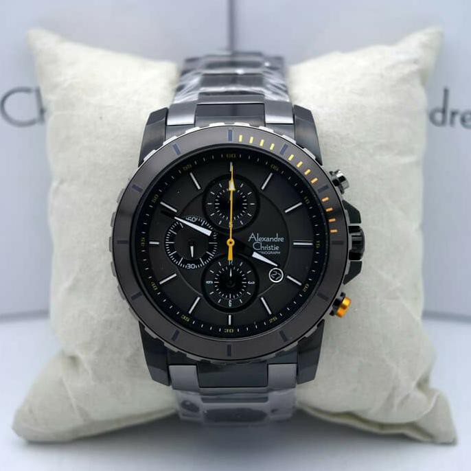 New Alexandre Christie Ac 6141 Black Grey. Garansi Resmi 1Tahun Terbaru