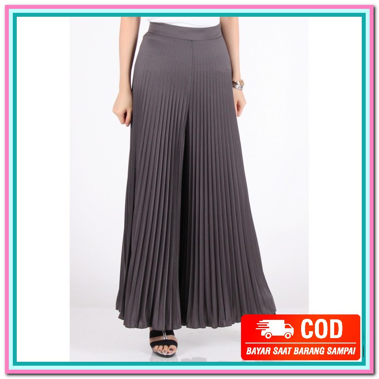 Kowama Palazo Celana Bahan Celana Wanita Celana Terlaris Celana L OX188 Celana Kulot Plisket Wanita