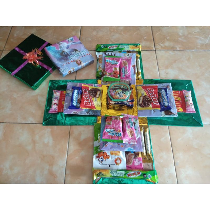 

explosion box Snack/kado ulan tahun/Snack box