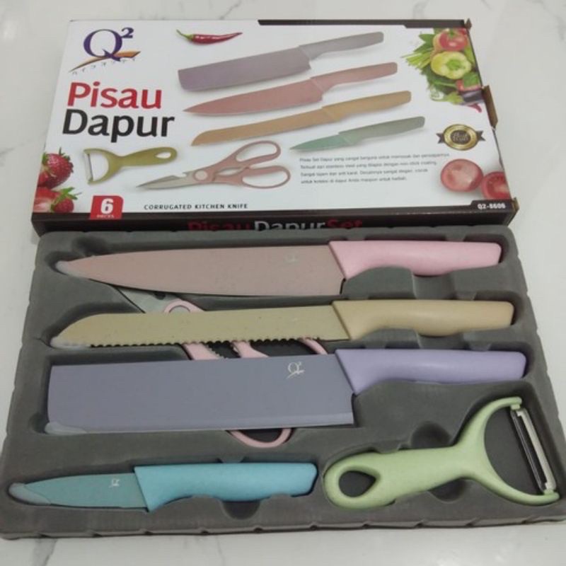 Pisau dapur set serbaguna Q2-8606