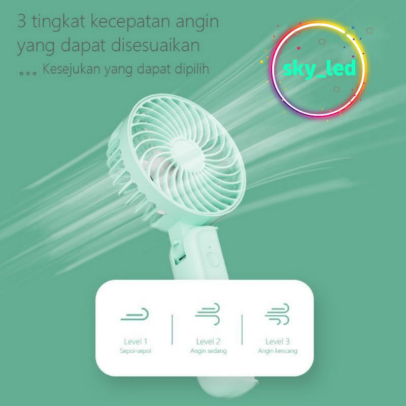 Handy mini fan / kipas lipat/ kipas angin portable / kipas tangan / kipas baterai