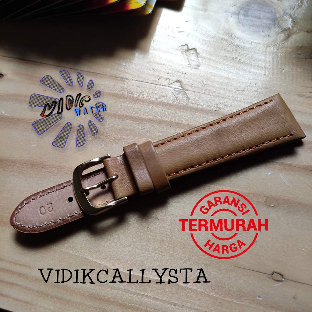 Tali Kulit Jam Tangan Asli GT 20mm 22mm 24mm Tipis Leather Strap Watch 20 22 24