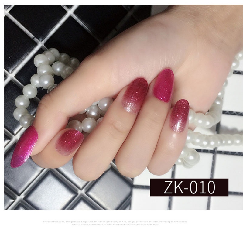 (COD) (12Pcs) Stiker Kuku Model Korea / Nail Sticker / Gradien / Nail Art import murah